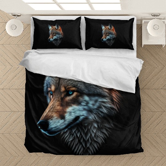 Wolf Portrait Animal Print Bedding Sets