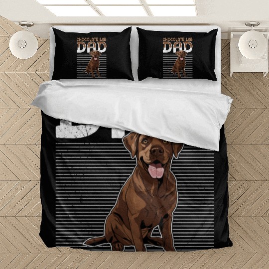 Labrador CHOCOLATE LAB DAD Labrador Owner Bedding Sets