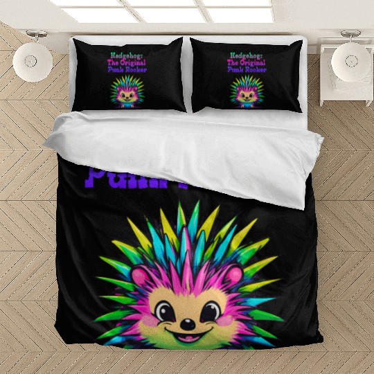 Cute Punk Rock Hedgehog: The Original Rebel Bedding Sets