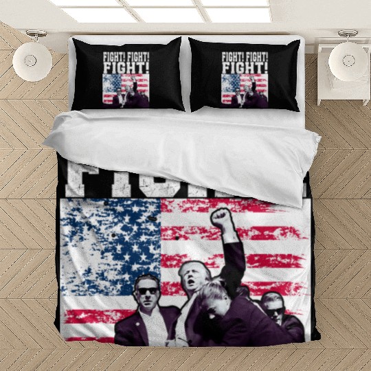 Trump Fight Fight Fight American USA FLAG DESIGN Bedding Sets