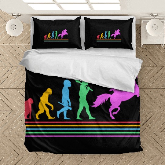 Retro Equestrian Riding Horse Racing Evolution Bedding Sets