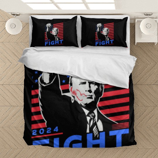Trump Fight - Donald Trump Vance 2024 Fighting Us Bedding Sets