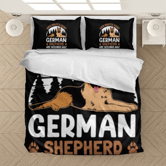 WHEN MINUTES COUNT GERMAN SHEPHERD Bedding Sets
