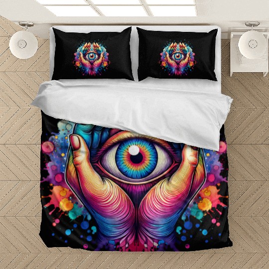 Psychedelic colorful eye Bedding Sets