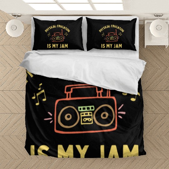 Women's Physical Education is My Jam PE Teacher Bedding Sets