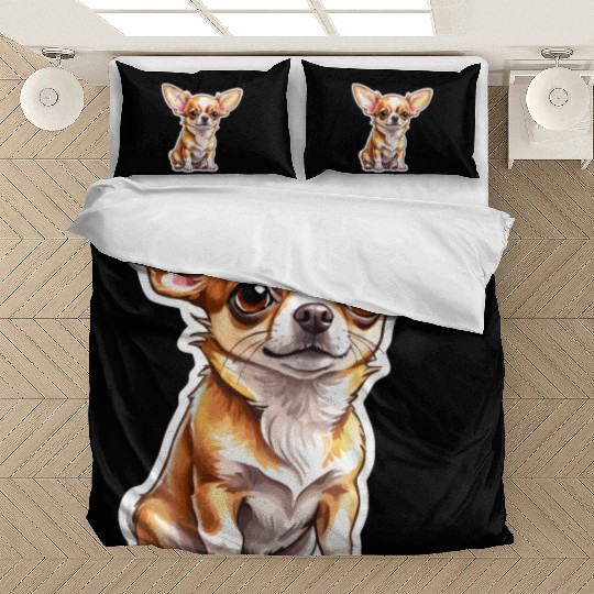 Chihuahua Watercolor Bedding Sets