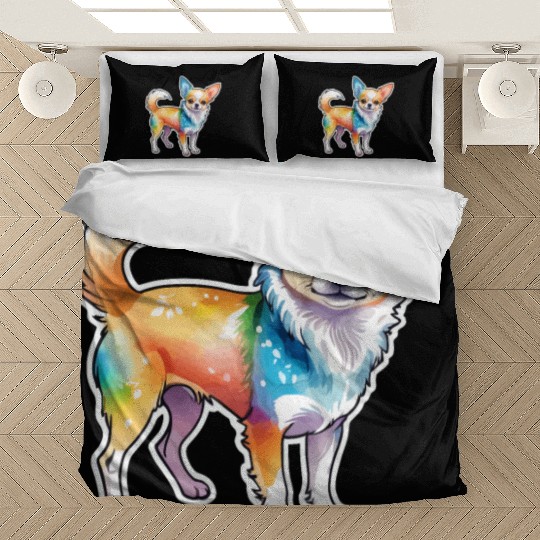 Chihuahua Watercolor Bedding Sets