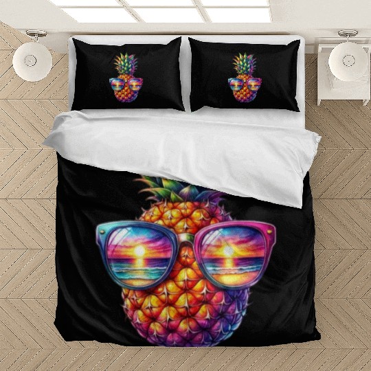 SUMMER PINEAPPLE SUNGLASSES Bedding Sets