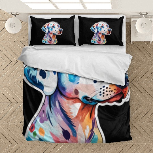 Dalmatian Dog Watercolor Bedding Sets