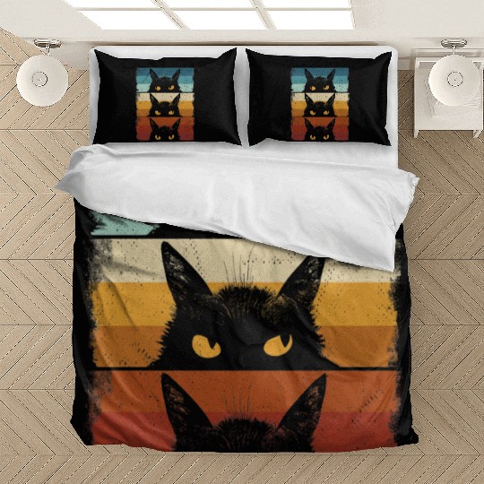 Cat Lover Grumpy Black Kitten Cat Mom Cat Dad Bedding Sets