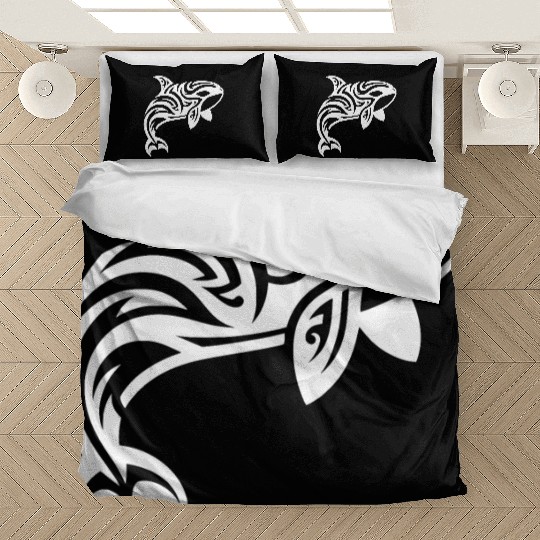 Orca T Tattoo Style Jumps Out Of The Water Bedding Sets