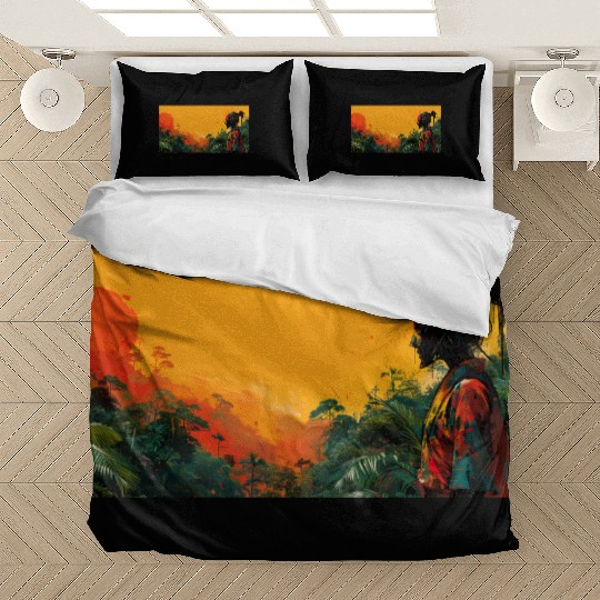 Digital Warrior: Tropical Twilight Bedding Sets