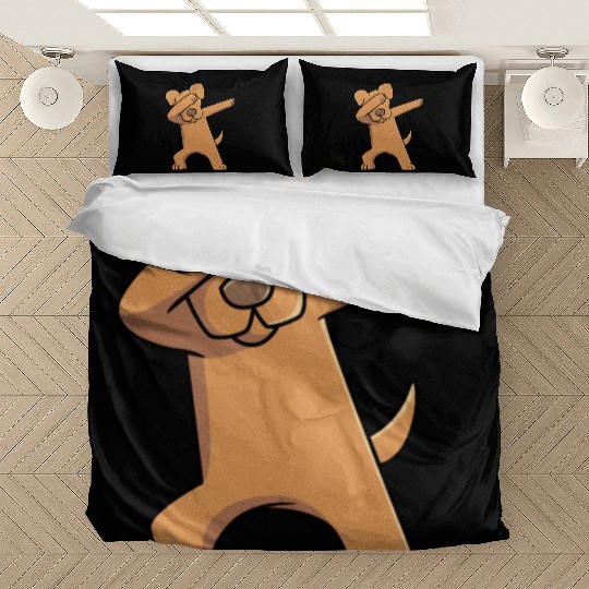 Funny Dabbing Dog Owner Great Dane Puppy Bedding Sets