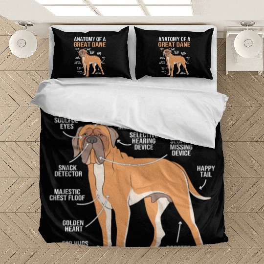 Funny Dog Owner Anatomy Of A Great Dane Bedding Sets