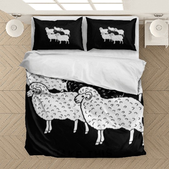 Black sheep make this world livable Bedding Sets