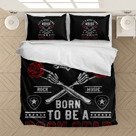 Rocker Music Bandleader Rock And Roll Bedding Sets