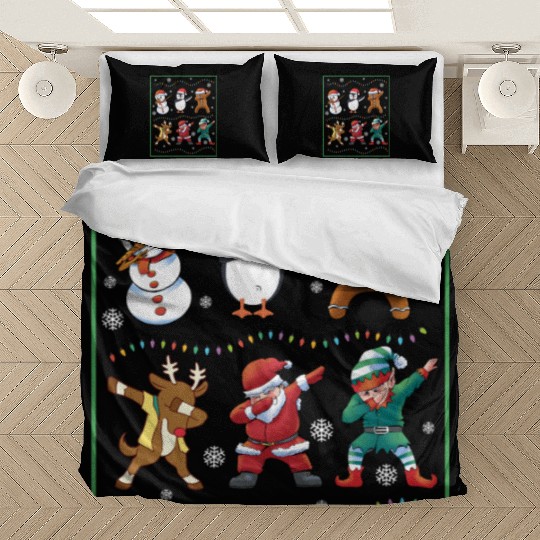 Dabbing Santa Elf Friends Christmas Boys Girls Men Bedding Sets