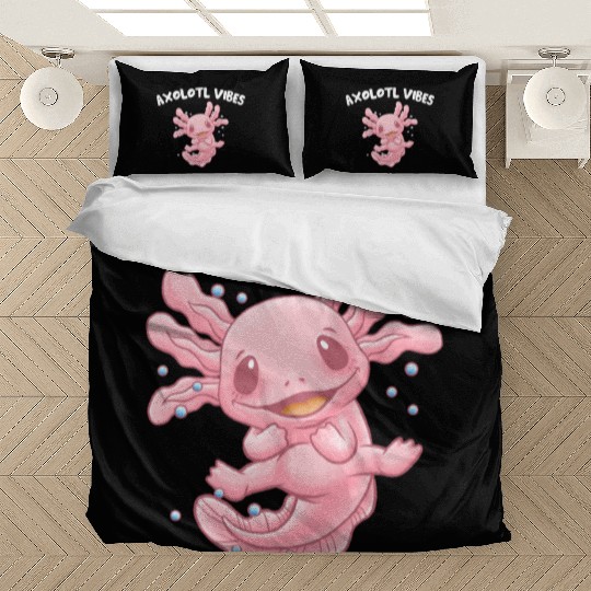 Axolotl Vibes Salamander Animal Lover Amphibians P Bedding Sets