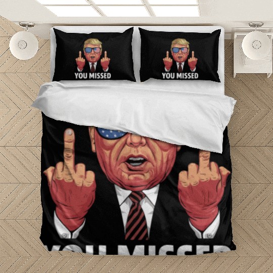You Missed Trump 2024 US American Flag Bedding Sets