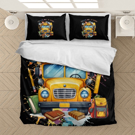 Welcome back to school School Bus Bedding Sets
