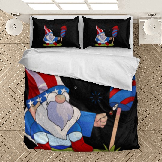 Adorable Gnome Fireworks America Bedding Sets