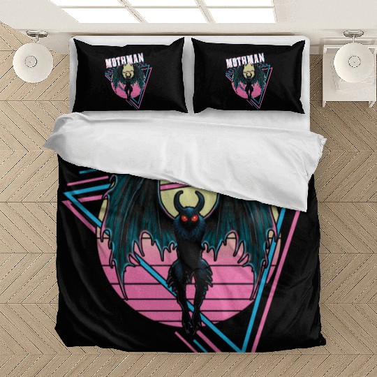 Mothman Retro Vintage Monster Creepy Cryptid Bedding Sets