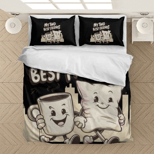 My Two Best Friends Coffee Mug and Cushion Bedding Sets