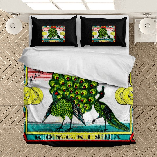 Japanese Safety Matches Matchbox Art Peacocks Bedding Sets