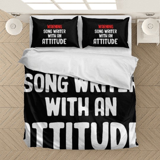 Warning Song Writer Attitude Karaoke Guitarist Bedding Sets
