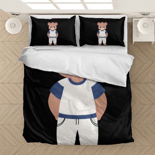 A nostalgic picture of a teddy bear in pyjamas. Bedding Sets