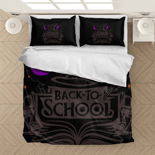 Back To School Wizard Hat Book Vector 3 Colors Bedding Sets