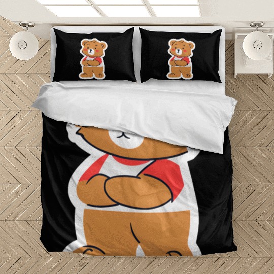 A nostalgic picture of a teddy bear Bedding Sets