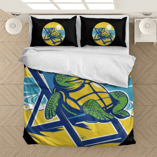 Sea Turtle Chillin on the Beach Bedding Sets