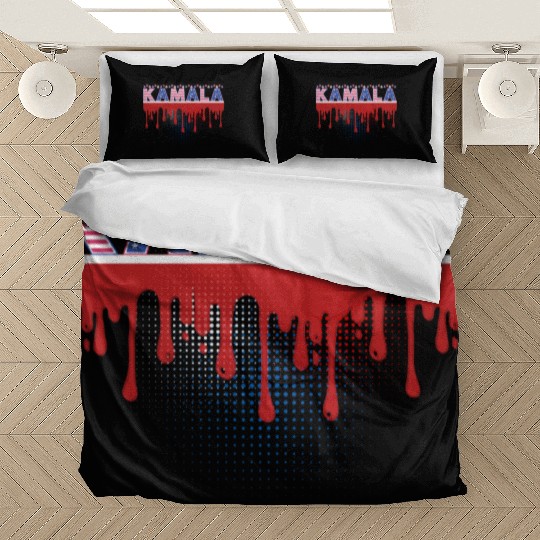 Kamala Harris Patriotic 2024 American Flag Theme Bedding Sets