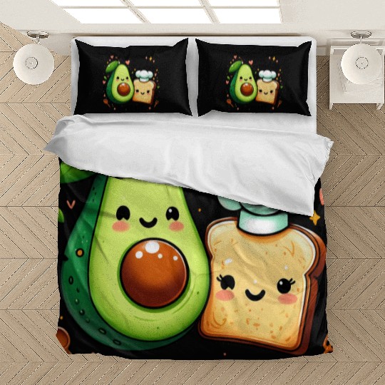 Happy Avocado Toast - Cute and Funny Bedding Sets