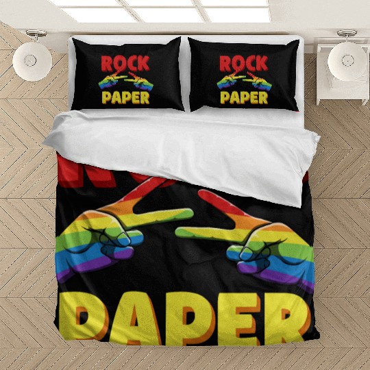 LGBT Rock Paper Lesbian Equality Rainbow Gay Pride Bedding Sets