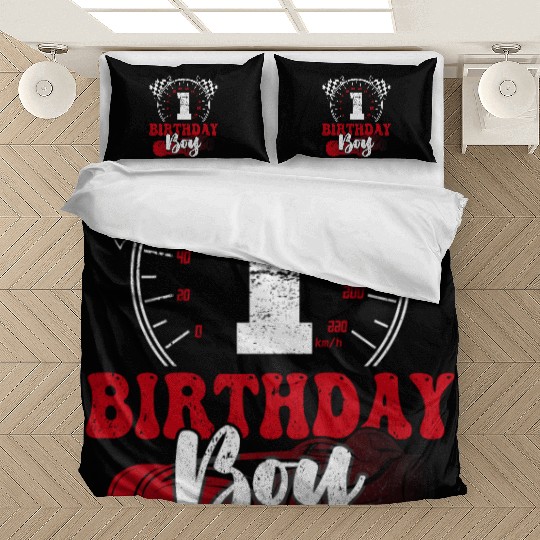 Birthday Boy 1 One Race Car 1st Birthday Racing Bedding Sets