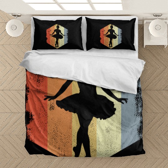 Ballet Girl Sketch Vintage Look Bedding Sets