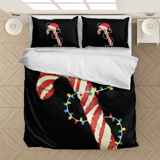 Christmas Candy Cane Santa Xmas Kids Toddler Youth Bedding Sets