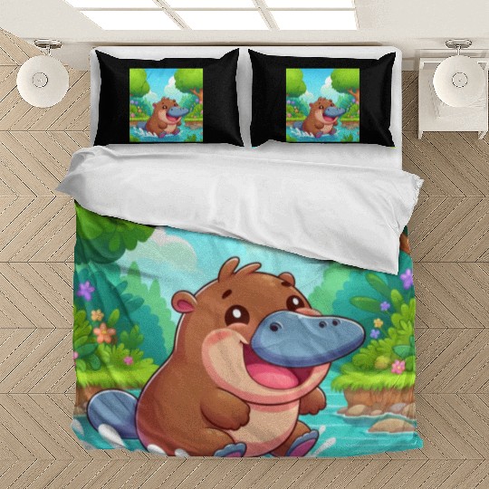 The hippo-platypus Bedding Sets