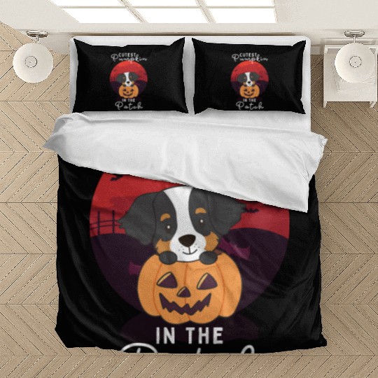 Bernese Mountain Dog Cutest Pumpkin In The Patch Bedding Sets