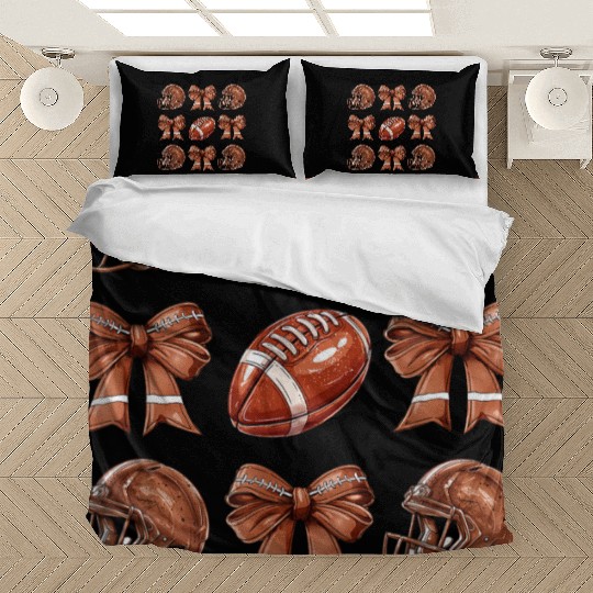 Coquette Bows American Football Bows Aesthetic Tha Bedding Sets