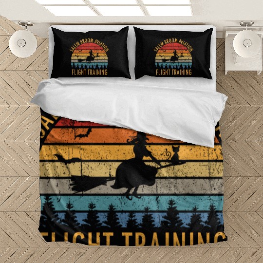 Womens Salem Broom Aviation Flight Halloween Bedding Sets