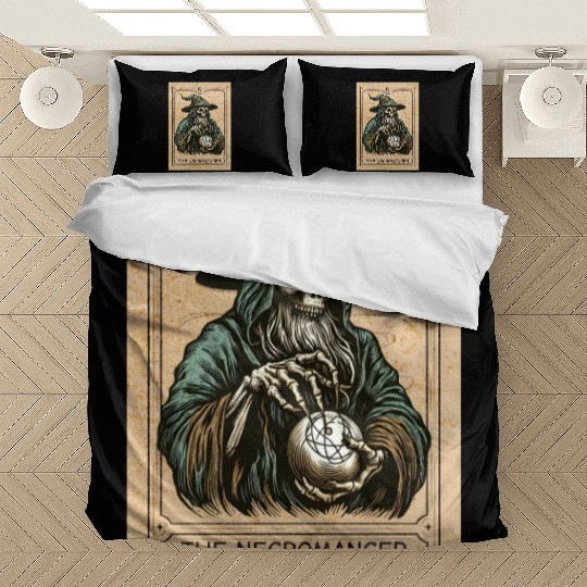 Necromancer - Spooky Necromancer Bones Necromancer Bedding Sets