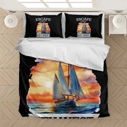 Florida ESCAPE TO KEY-WEST Sailing Outfit Bedding Sets