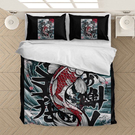 Funny Koi Fish Gift Men Women Cool Koi Fish Lover Bedding Sets
