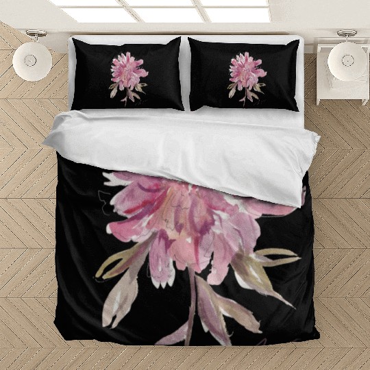 Peony loose watercolor hand-painted Bedding Sets