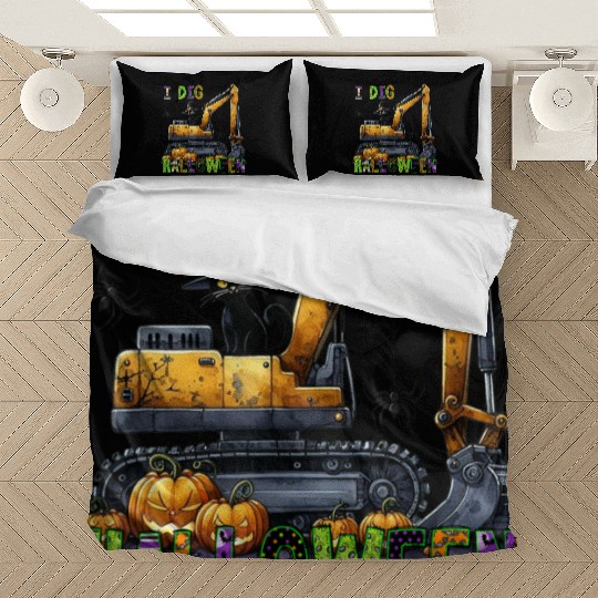 Construction Halloween Toddler I Dig Halloween Exc Bedding Sets