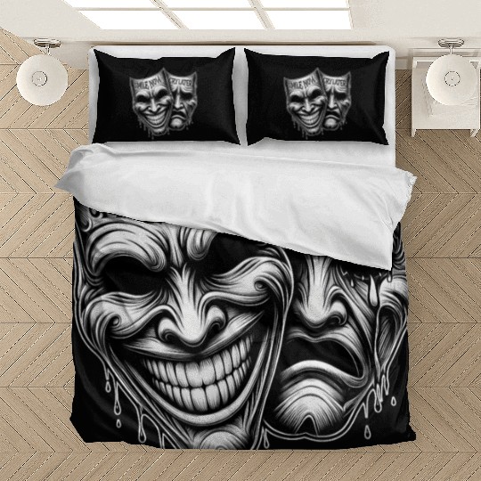 SMILE NOW CRY LATER Drama Masks Payaso Cholo Tatto Bedding Sets