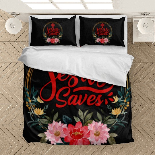 Jesus Saves Bible Text Love Jesus Christian Bedding Sets